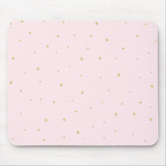 Gold Dots Mousepad Pink