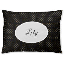 Gold Dots on Black Personalised