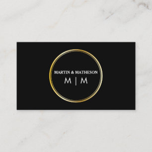 Gold Double Ring Business Card