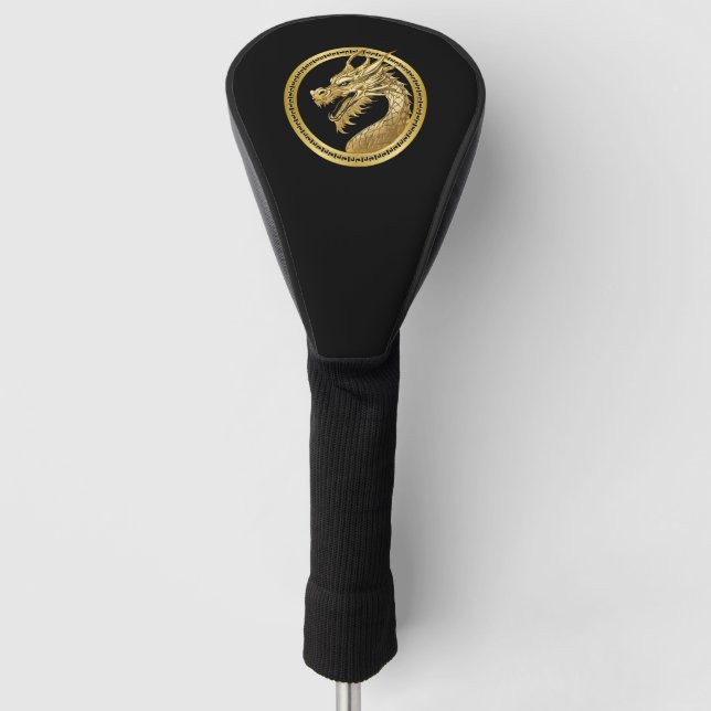 Gold Dragon- Golf Head Cover (Front)
