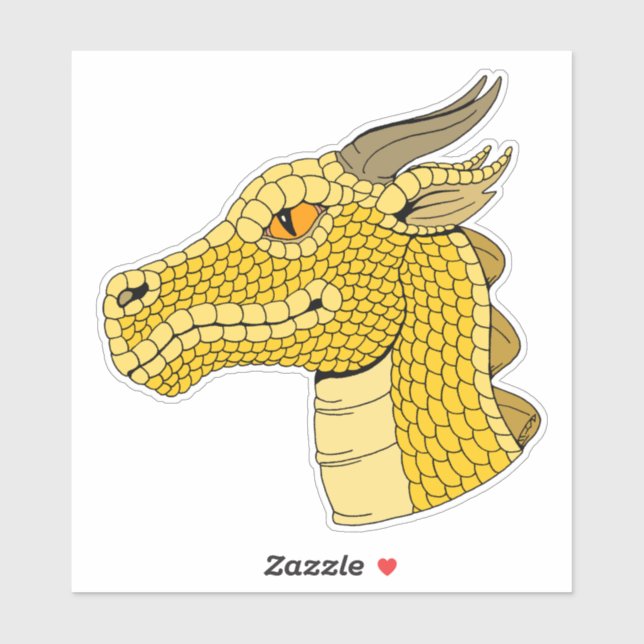 Gold Dragon Head in Profile (Sheet)