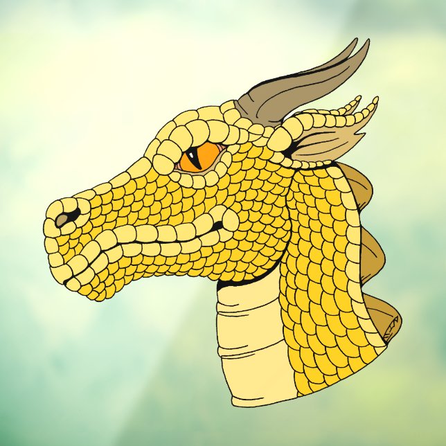 Gold Dragon Head in Profile (Sheet 3)