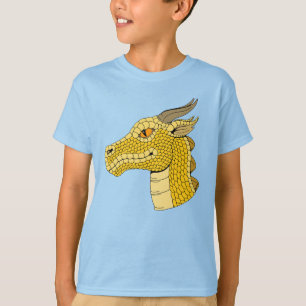Gold Dragon Head in Profile T-Shirt