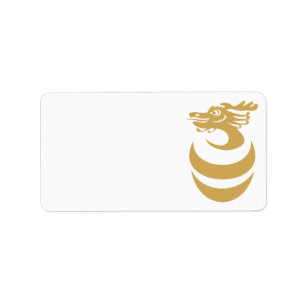 Gold dragon in Egg Label