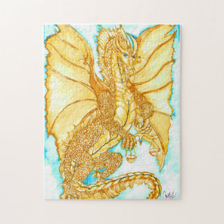 Gold Dragon Jigsaw Puzzle