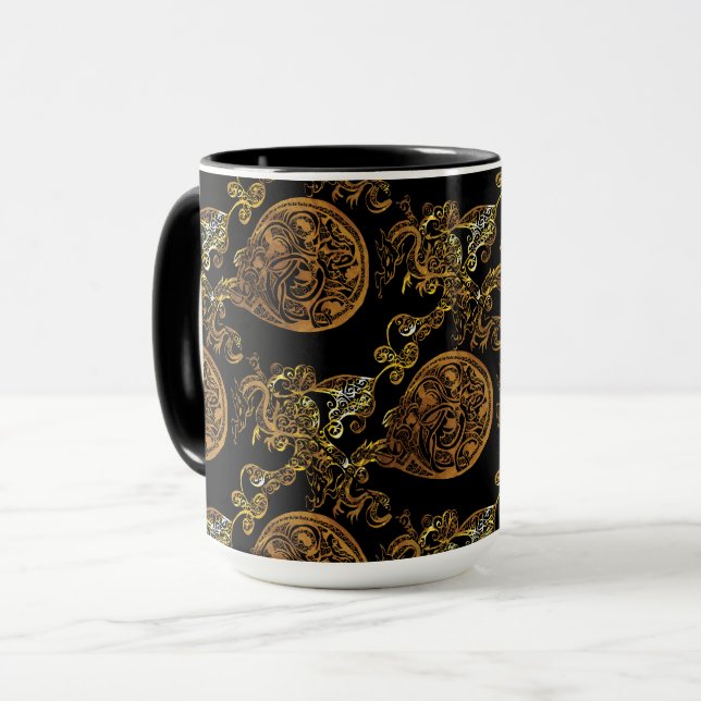 Gold Dragon Mug (Front Left)