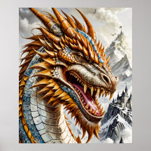 Gold Dragon Poster