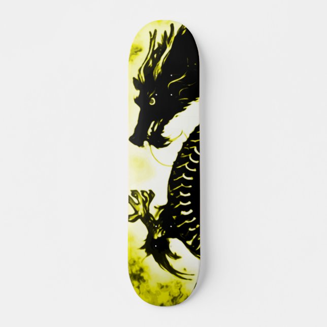 Gold Dragon Suicide Pro Park Board Skateboard (Front)