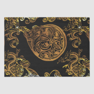 Gold Dragon Tissue Paper