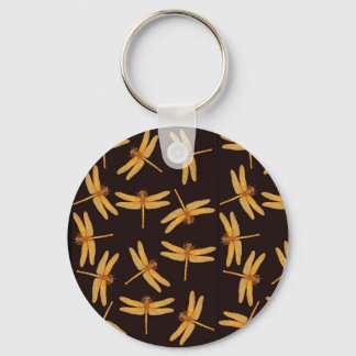 Gold Dragonflies Keychain