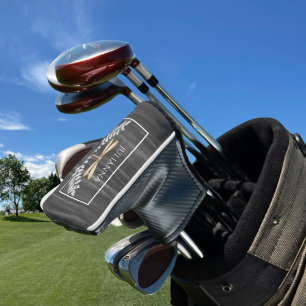 Gold Dragonfly Rustic Golf Head Cover