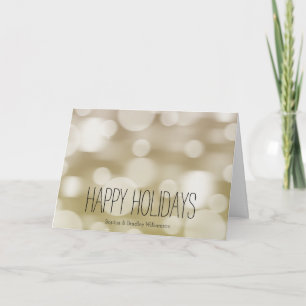 Gold Dream Bokeh Holiday Card
