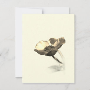 Gold Dream Flowers – Sepia Minimalist Nature Postcard