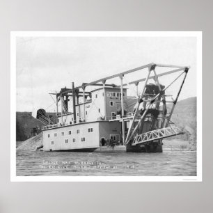Gold Dredge Klondike 1915 Poster