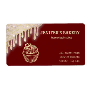 Gold drips Homemade cupcakes and treats packaging