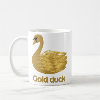 Gold duck coffee mug
