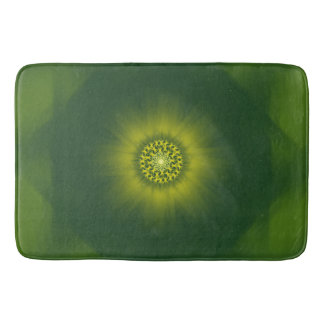 Gold Dust Bloom – Botanical Fractal Bath Mat