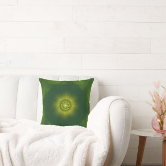 Gold Dust Bloom – Botanical Fractal Cushion