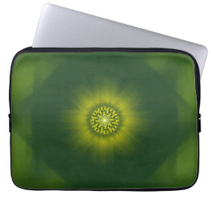 Gold Dust Bloom – Botanical Fractal Laptop Sleeve