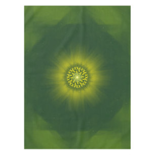 Gold Dust Bloom – Botanical Fractal Tablecloth
