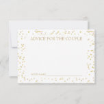 Gold Dust Confetti Advice for the Couple<br><div class="desc">GOLD DUST CONFETTI ADVICE FOR THE COUPLE WEDDING CARD. Designed to coordinate with our Gold Dust Confetti wedding collection. Add a fun element to your wedding day with these cards. The reverse can be personalised with your names in faux gold over a delicate monogram initial of your married name, on...</div>