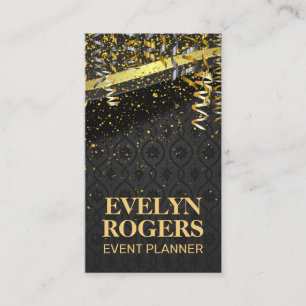 Gold Dust Confetti   Metallic Ornate Background Business Card