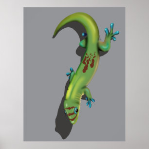 Gold Dust Day Gecko Poster