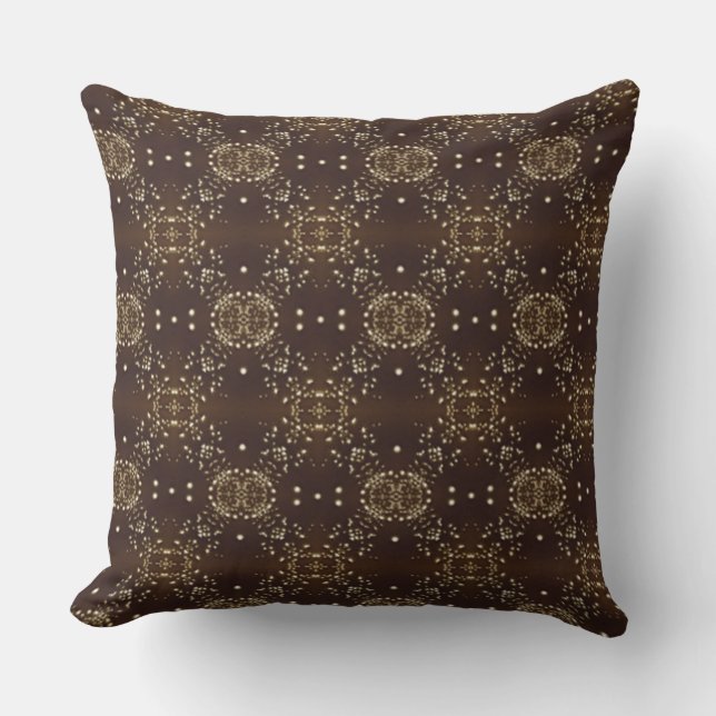 Gold Dust Diamonds Throw Pillow (Front)