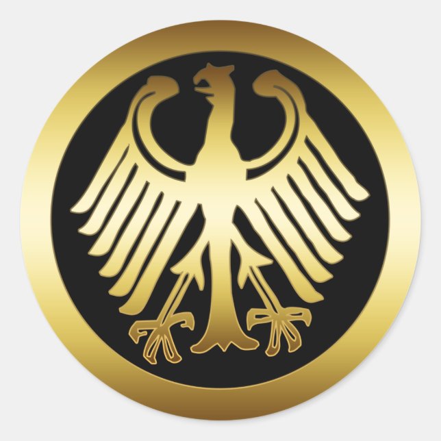 GOLD EAGLE CLASSIC ROUND STICKER (Front)