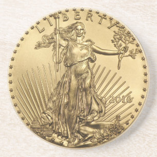 Gold Eagle coin Coaster