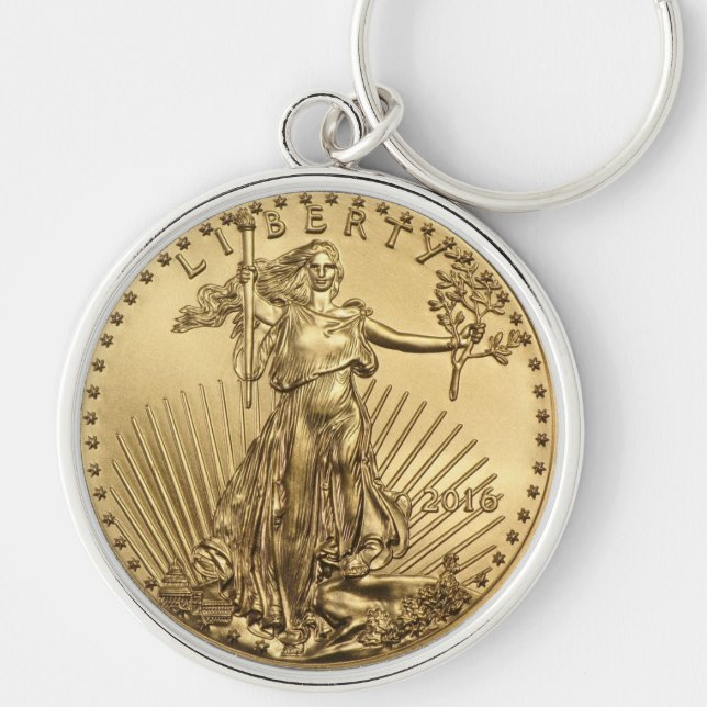 Gold Eagle coin Key Ring (Front)