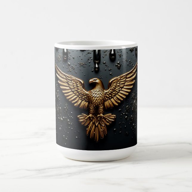 Gold Eagle Emblem With Spread Wings Coffee Mug (Center)