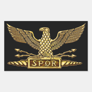 Gold Eagle of Roman Republic Rectangular Sticker