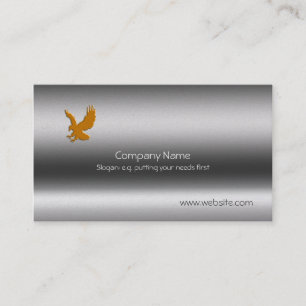 Gold Eagle, Talons outstretched Metallic-effect Business Card
