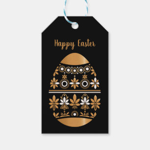 Gold easter egg  gift tags