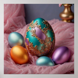Gold easter egg poster