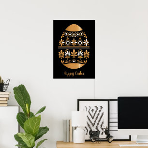 Gold easter egg poster