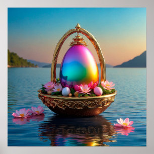 Gold easter egg poster