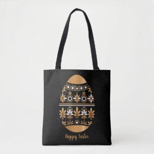 Gold easter egg tote bag
