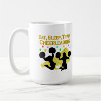 GOLD EAT SLEEP CHEERLEADING DESIGN