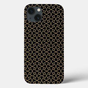 Gold-effect, Black Islamic Pattern iPad Mini Case