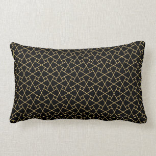 Gold-effect on Black Islamic Custom Lumbar Pillow