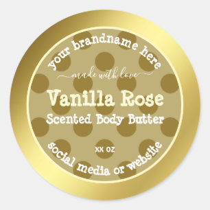 Gold Effect Product Packaging Labels Professional