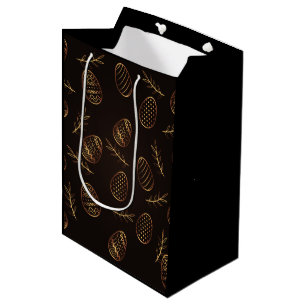 Gold Eggs Easter Medium Gift Bag