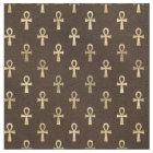 Gold Egyptian Ankh on Dark Brown