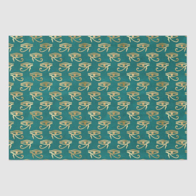 Gold Egyptian Eye of Horus Pattern   Tissue Paper (Front)