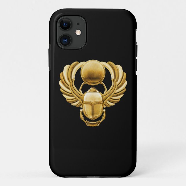 Gold Egyptian Scarab Case-Mate iPhone Case (Back)