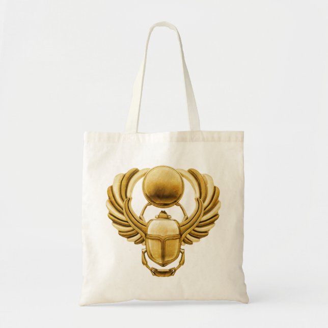 Gold Egyptian Scarab Tote Bag (Front)