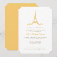 Gold Eiffel Tower Under the Stars Quinceañera