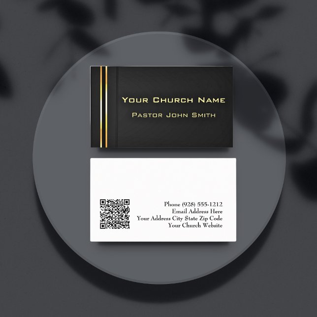 Gold Elegance2 Church Pastor Classy Business Card (Creator Uploaded)